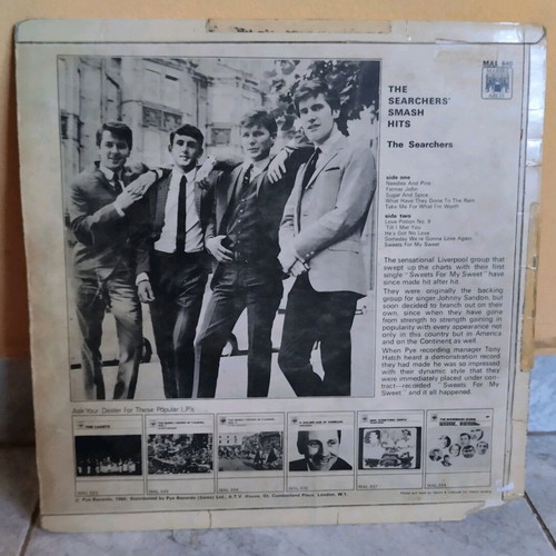 Searchers Smash Hits vinyl record used, rock