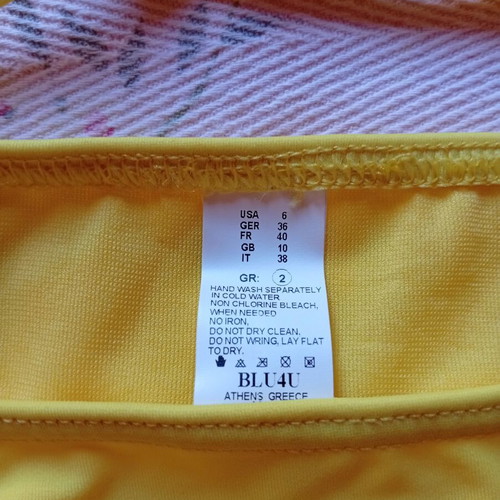 Bikini new, size 2, yellow multicolor