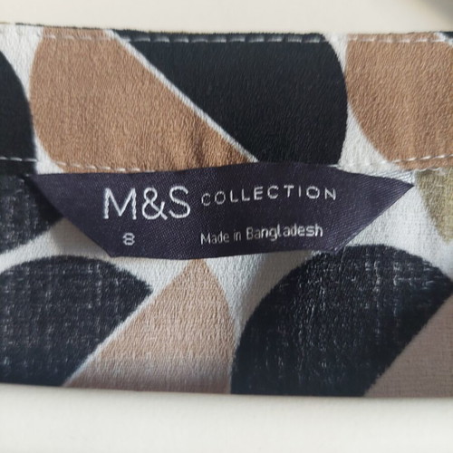 M&S Marks and Spencer women's blouse like new, multicolor, size S