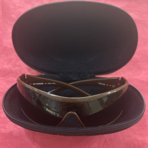Vintage Gianfranco Ferré sunglasses with brown shield lenses, used