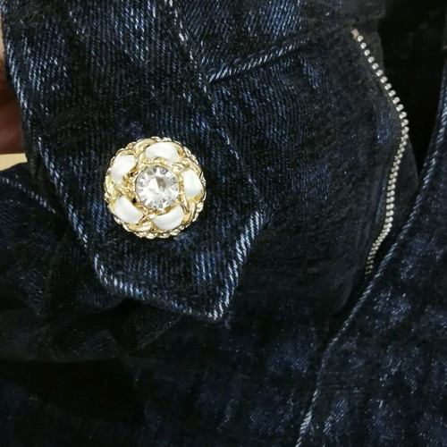 Denim skirt short like new, size XS, blue with buttons
