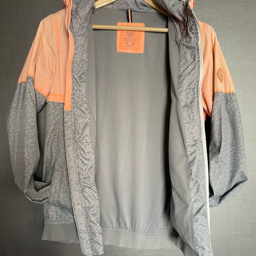 Pull & Bear jacket like new, spring-autumn, gray and pink, size M