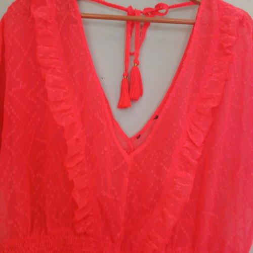Zara tunic size M like new, bright coral