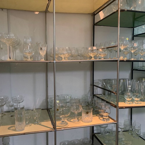 Glassware collection new, over 200 pieces for professional use