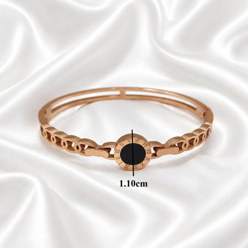 Steel bracelet rose gold with enamel and easy clasp new