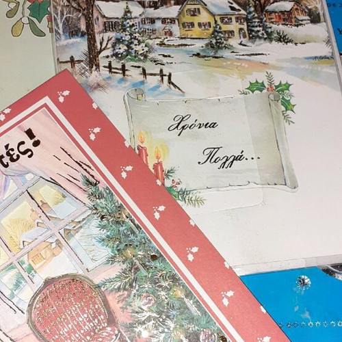 Christmas cards like new with music, pack of 5 pieces