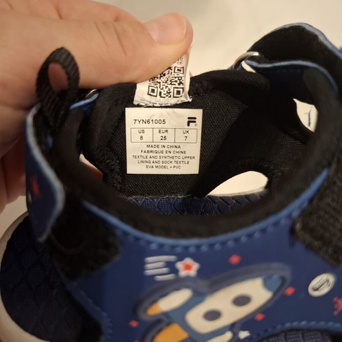 Fila summer sandals like new, size 25