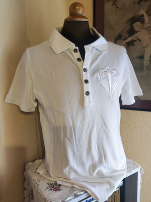 Faith Connexion men's white polo shirt used, size M