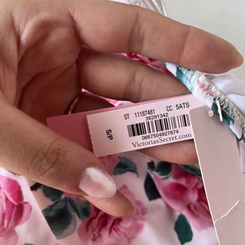 Victoria's Secret swimsuit with roses design open back new size S
