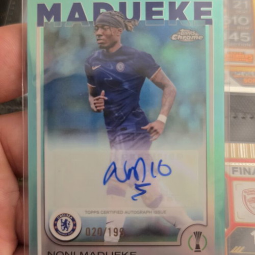 Noni Madueke Auto Topps Chrome Card 020/199