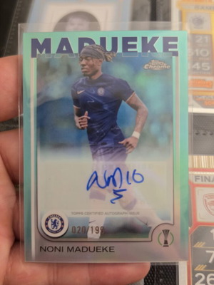 Noni Madueke Auto Topps Chrome Card 020/199