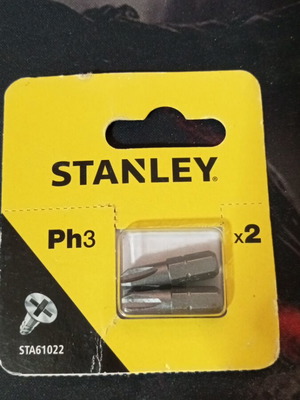 Stanley PH3 25mm screwdriver bits pack of 2 new