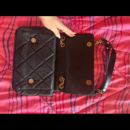 Guess shoulder bag, black, adjustable strap