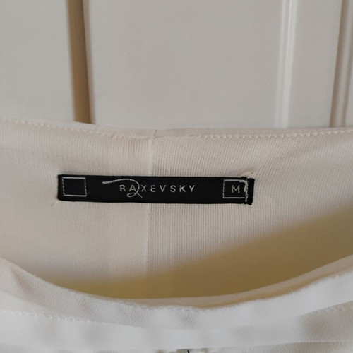 Raxevsky white silk dress medium with beads