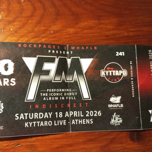 FM concert ticket used, 18 April 2026