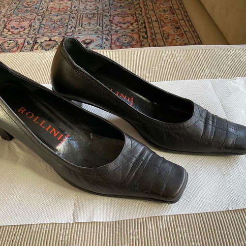 Rollini black pumps used, size 36, square heel 5.5 cm