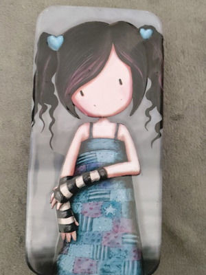 Gorjuss Santoro's metal pencil case used with wear marks