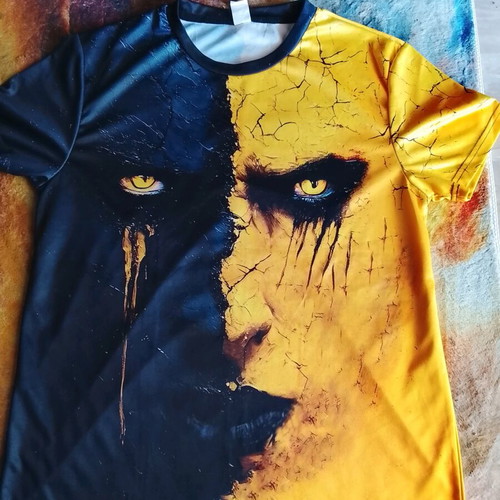 T-shirt like new, black and yellow, summer style, size M