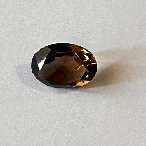 Smoky quartz natural oval cut gemstone, new