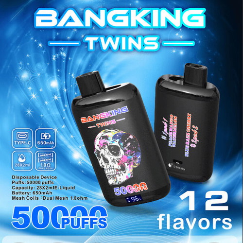 Bang King Twins 50000 Puffs new, dual flavor 56ml disposable vape