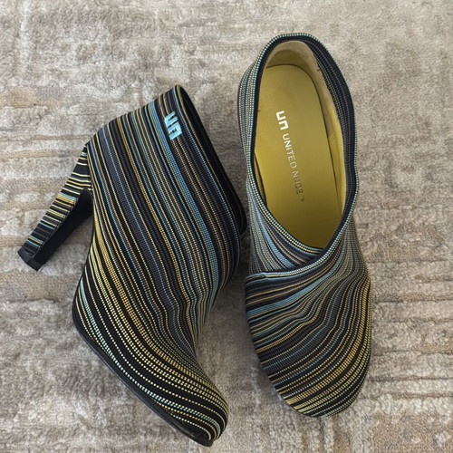 United Nude Fold Bootie striped fabric ankle boots EU 39, like new
