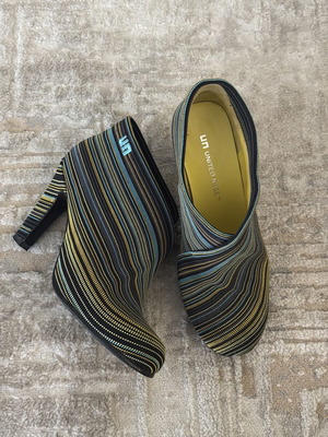United Nude Fold Bootie striped fabric ankle boots EU 39, like new