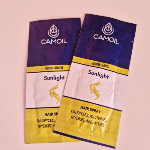 Camoil Sunlight hair spray samples pack of 2 new