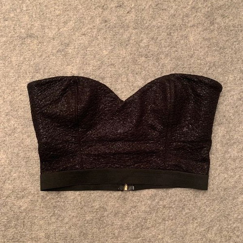 Benissimo Bustier with Lining Size S Like New Black