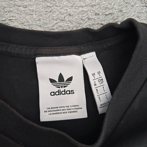 Adidas Originals Trefoil Essentials cotton t-shirt black size S
