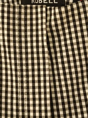Robell Bella 09 check trousers UK12 like new, black and white