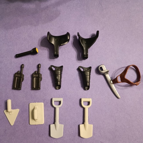 Playmobil 13 Accessories Lot Construction Cowboy Police Themes like new