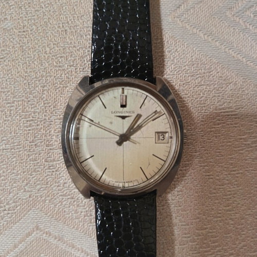 Longines men's vintage watch like new, silver