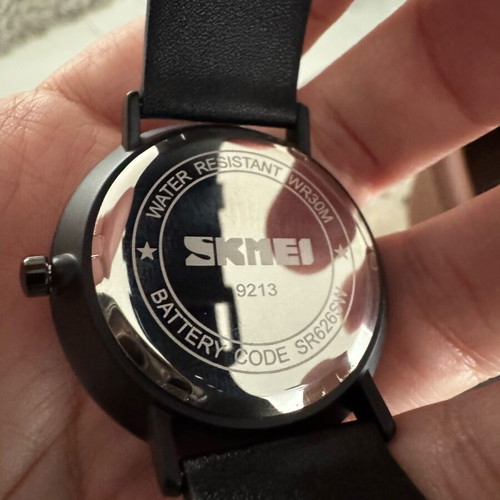 Skmei dress watch 9213 new with black leather strap
