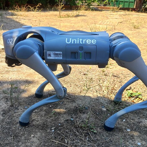Unitree Go2 Pro AI quadruped robot dog with wireless tracking controller