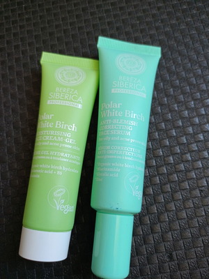 Natura Siberica White Birch Cream 30ml and Serum 30ml new