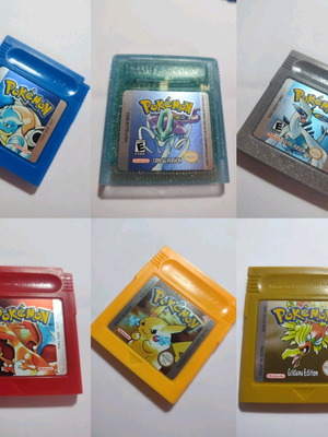 Pokemon κασέτες μεταχειρισμένες, σετ 6 για Game Boy και Advance