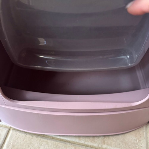 Pet equipment new with litter boxes, dish, nail clippers and stand