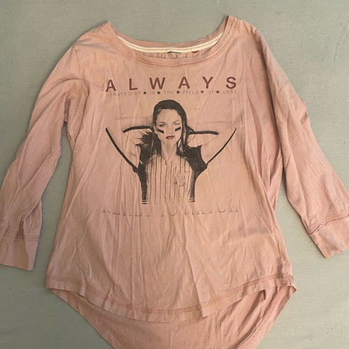 Blouse used pink with 3/4 sleeves size M