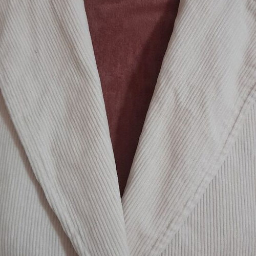 Zara Basic γυναικείο σακάκι κοτλέ, εκρού, μέγεθος L