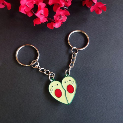 Matching Avocado two keychains with magnet new