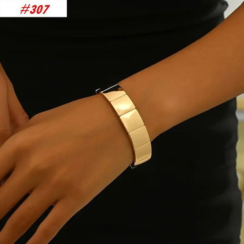 Bracelet #307 golden color, new, zinc alloy