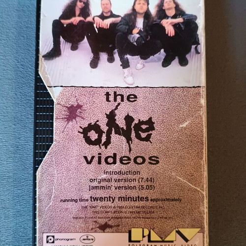 Metallica 2 of One The ONE Videos VHS used, collectible tape 1989