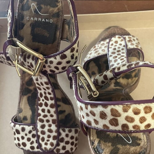 Carrano animal print sandals size 38 used