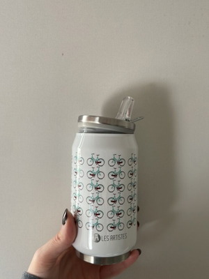 A LES ARTISTE thermos like new, medium size with bicycles