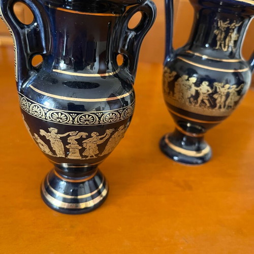 Porcelain decorative items three, handmade, 24K gold, new