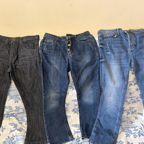Kids' denim pants set, like new, for 9-10 years old