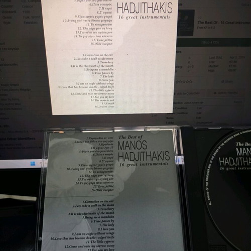 Manos Hadjithakis instrumental music CD like new, entechno