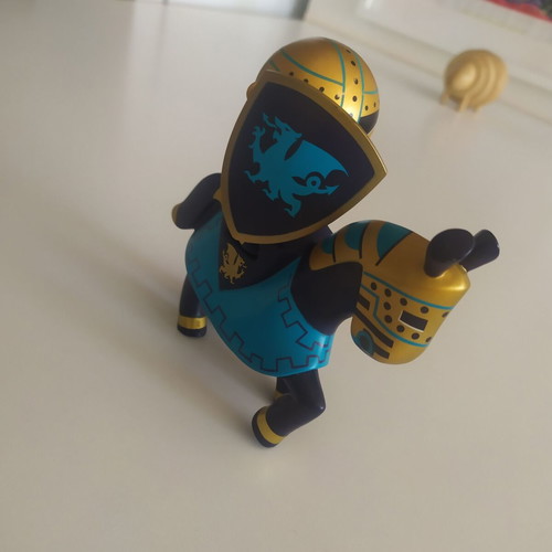 Djeco Dragon Knight figure with horse used