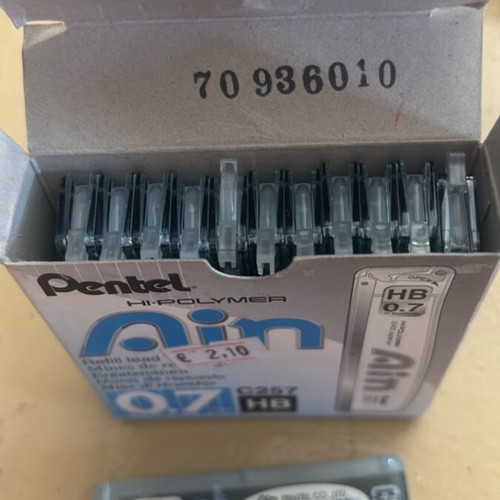Pentel Mechanical Pencil Leads 0.7 mm New, Box of 12 Refills
