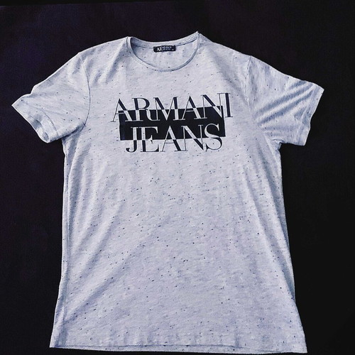 Armani AJ S men's T-shirt, Emporio Armani, black and grey